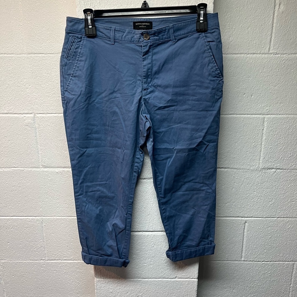 Banana Republic Blue Chinos Sleek Modern Fit